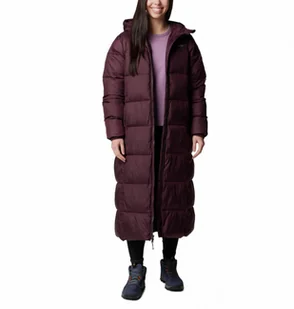 Damski płaszcz puchowy pikowany Columbia Pike Lake III Long Puffer Jacket - fioletowy - COLUMBIA - Płaszcze damskie - miniaturka - grafika 1
