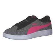 Buty dla dziewczynek - PUMA Dziewczęce sneakersy Smash V2 Glitz Glam Jr, Puma Black Glowing Pink Puma White, 36 EU - miniaturka - grafika 1