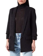 Marynarki i żakiety damskie - Replay Luźny blezer damski, 040 Black Lurex, L - miniaturka - grafika 1