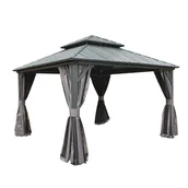 Pawilony ogrodowe - Pawilon ogrodowy Tasmania 365x365x305 cm antracytowy Eurohit - miniaturka - grafika 1