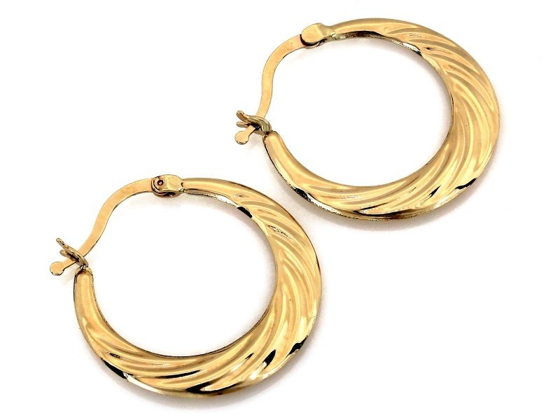 Kolczyki złote 585 koła 29mm 3.27g
