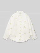 Bluzki dla dziewczynek - Bluzka z kieszenią na piersi i wyhaftowanym logo - miniaturka - grafika 1