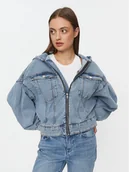 Kurtki damskie - Noisy May Kurtka jeansowa Alviva 27028452 Niebieski Relaxed Fit - miniaturka - grafika 1