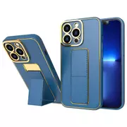 Etui i futerały do telefonów - New Kickstand Case etui do iPhone 12 Pro z podstawką niebieski - miniaturka - grafika 1