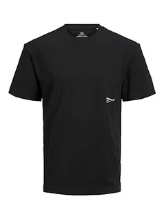 Koszulki męskie - Jack & Jones Jorclan Tee SS Crew Neck Koszulka męska, czarny, L - grafika 1