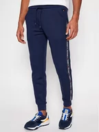 Spodnie męskie - TOMMY HILFIGER Spodnie dresowe Trucker UM0UM00706 Granatowy Regular Fit - miniaturka - grafika 1