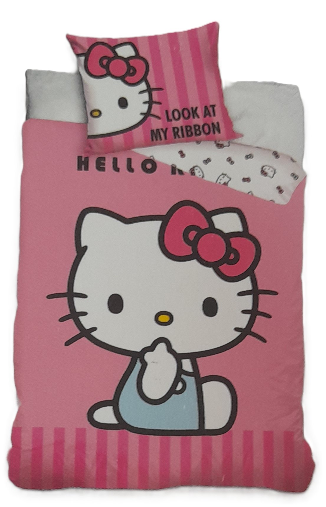 Pościel Dziecięca 140x200cm Bajka Hello Kitty Różowa Kotka