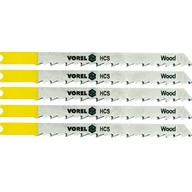 Akcesoria do elektronarzędzi - Vorel brzeszczot do wyrzynarek, uchwyt typu b&d, do laminatów, kpl. 5szt. 27833 - miniaturka - grafika 1