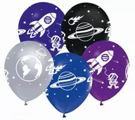 Urodziny dziecka - Balony urodzinowe Kosmos - 30 cm - 5 szt - miniaturka - grafika 1