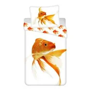 Pościel dla dzieci - Jerry Fabrics Pościel bawełniana 140x200 złota rybka na białym tle 0233 poszewka 70x90 - miniaturka - grafika 1