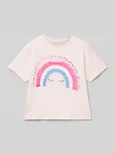 Koszulki dla dziewczynek - T-shirt z detalem z logo model ‘DITTO’ - miniaturka - grafika 1