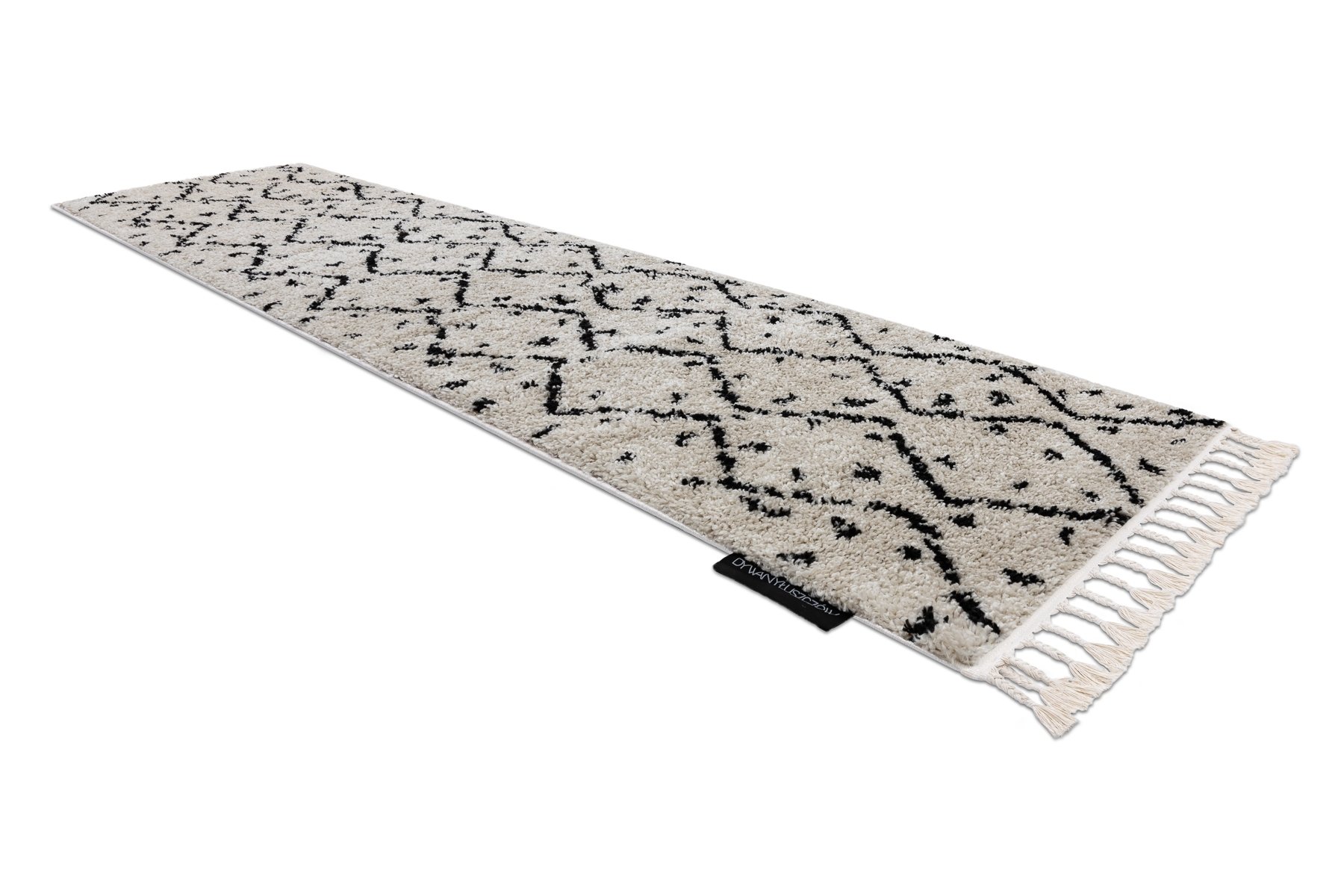 Dywan, Chodnik BERBER TETUAN B751 zygzak krem - do kuchni, przedpokoju, na korytarz beżowy 80x200 cm