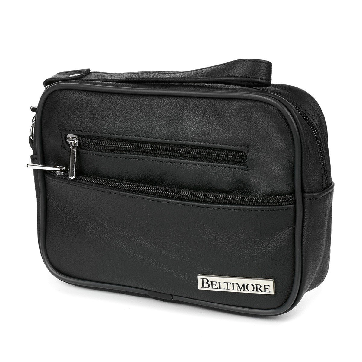Saszetka męska skórzana do ręki na dokumenty Beltimore G23 czarny