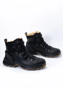 Buty trekkingowe męskie czarne Ecco Exohike M Mid Hm - ECCO - Buty trekkingowe męskie - miniaturka - grafika 1