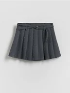 Spodenki damskie - Reserved - Spódnico-szorty z dodatkiem wiskozy - ciemnoszary - miniaturka - grafika 1