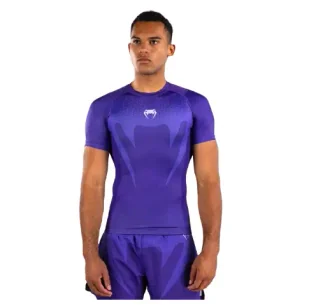 Venum Rashguard Krótki Rękaw Short Sleeve No Gi Purple - Kimona, stroje i obuwie - miniaturka - grafika 1