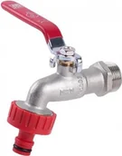 Zawory i kraniki - Perfexim Zawór czerpalny 1/2" żeliwny ocynkowany z szybkozłączką do węża 3099 G1/2 PN10 DN15 8/32 F301-009-0150-005 - miniaturka - grafika 1