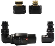 Zawory i kraniki - Varioterm Zawór termostatyczny trójosiowy Vision ze złączką PEX/CU - czarny mat alu-pex - PEX 16 mm lewy VIGS0224CFK/L(Pex) - miniaturka - grafika 1