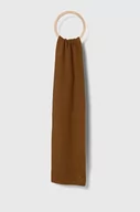 Apaszki i szaliki męskie - Tommy Hilfiger szalik z domieszką kaszmiru kolor brązowy gładki - miniaturka - grafika 1