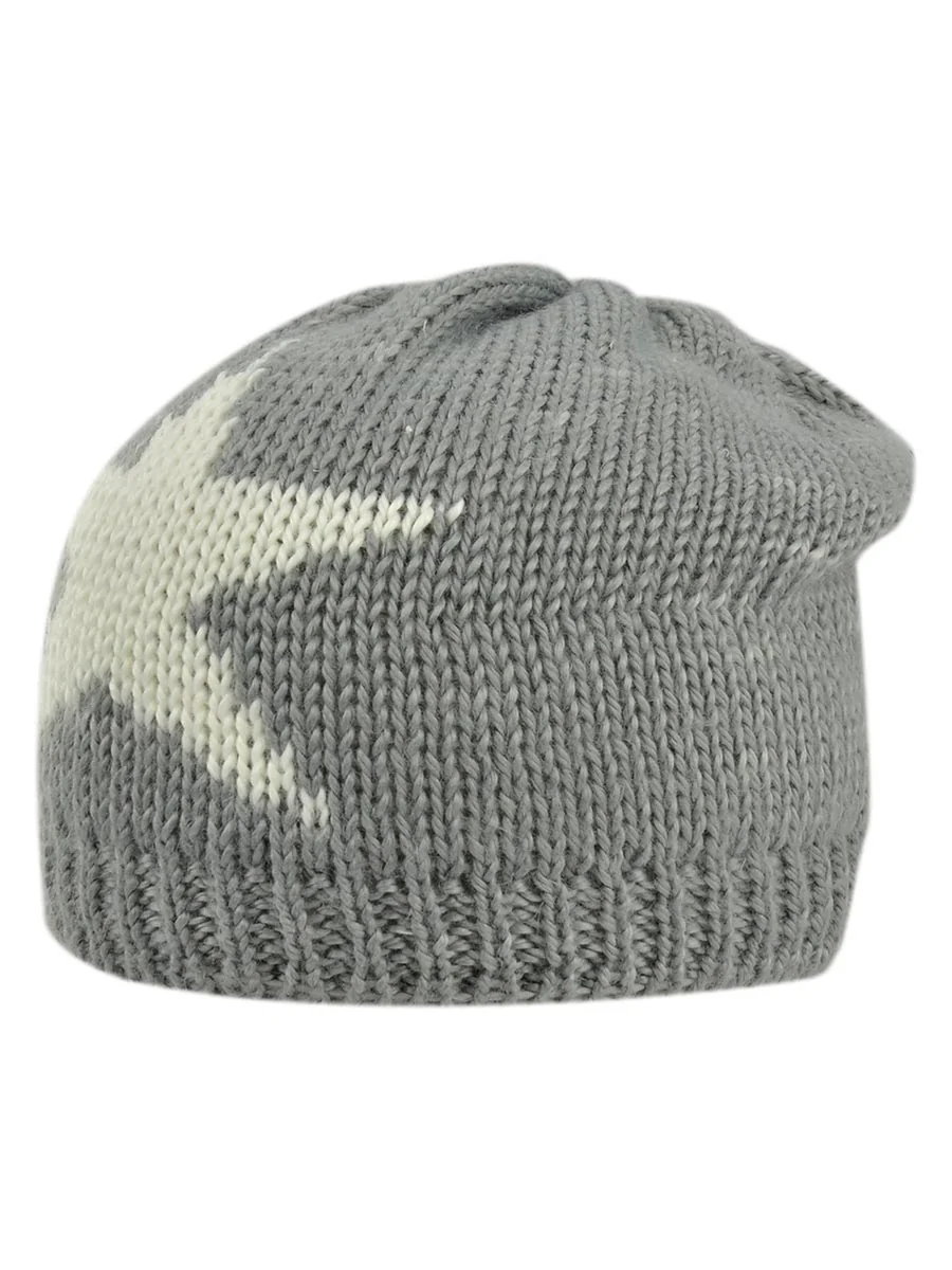 Dziewczęca czapka beanie z gwiazdą szara Doll r.51
