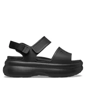 Sandały damskie - Sandały Crocs Soho Y Strap Sandal 211755 Czarny - miniaturka - grafika 1