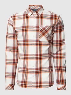Koszule męskie - Koszula casualowa ze wzorem w kratę glencheck - grafika 1