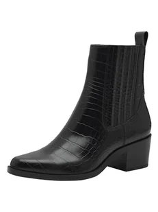 Tamaris Damskie buty Chelsea 1-25310-43, Black Croco, 37 EU, Czarny, krokodyl, 37 EU - Moda i Uroda OUTLET - miniaturka - grafika 1