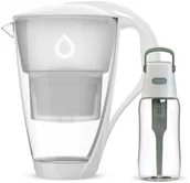 Dzbanki filtrujące - Szklany dzbanek Dafi CRYSTAL biały Unimax z zieloną butelką Solid 0,5 - miniaturka - grafika 1