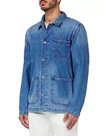 Kurtki męskie - Pepe Jeans Kurtka męska Ray, Niebieski (denim), L - miniaturka - grafika 1