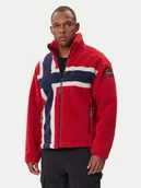 Bluzy męskie - Napapijri Polar NP0A88TC Czerwony Regular Fit - miniaturka - grafika 1