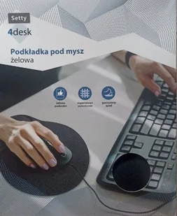 Żelowa podkładka pod mysz Setty czarna - Podkładki pod mysz - miniaturka - grafika 1