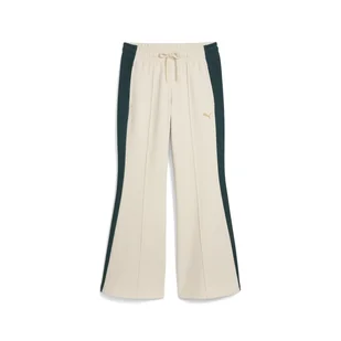 Damskie Spodnie PUMA T7 FLARED PANTS 63213887 – Beżowy - Spodnie damskie - miniaturka - grafika 1