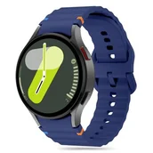 Akcesoria do smartwatchy - SILICONE SPORT PASEK SILIKONOWY GUMOWY DO SAMSUNG GALAXY WATCH 4 / 4 CLASSIC / 5 / 5 PRO / 6 / 6 CLASSIC / 7 / FE - NAVY BLUE - miniaturka - grafika 1