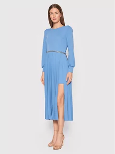 Sukienki - Rinascimento Sukienka koktajlowa CFC0018404002 Niebieski Regular Fit - grafika 1
