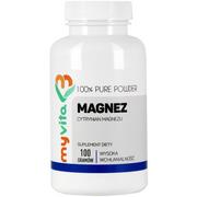 Suplementy diety - MyVita MyVita Magnez w proszku 100g (Cytrynian Magnezu) 5905279123939 - miniaturka - grafika 1