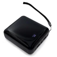 Powerbanki - Power bank 10000 mAh, 3 kable do ładowania w komplecie | Tim czarny - miniaturka - grafika 1