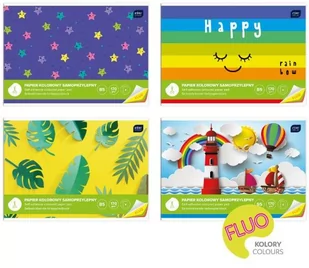 Inter-druk Zeszyt papierów kolorowych samoprzylepnych B4 8k. Fluo ZJ70INT - Szkolne artykuły papiernicze - miniaturka - grafika 1