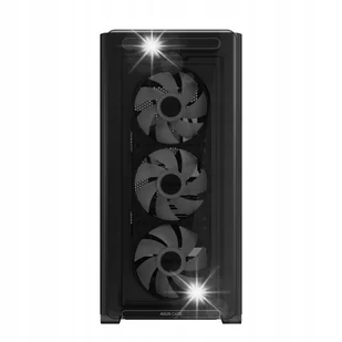 Obudowa Asus A23 PLUS TG ARGB BLACK mATX z oknem bez zasilacza - Obudowy komputerowe - miniaturka - grafika 1