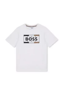 BOSS komplet bawełniany dziecięcy kolor biały - Boss - Dresy i komplety dla chłopców - miniaturka - grafika 1