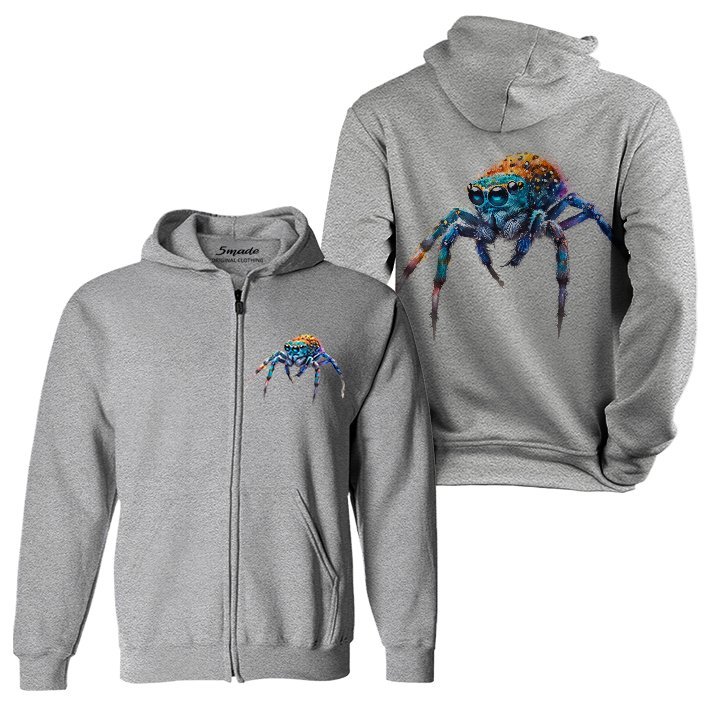 Bluza dziecięca rozpinana z kapturem pająk Skakun 140 5made