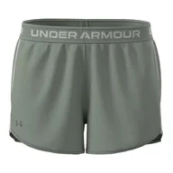 Spodenki damskie - Under Armour Tech Play Up Szorty - Silica Zielony/Hydro Zielony/Biały - XXL - miniaturka - grafika 1