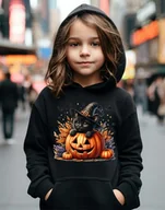 Bluzy dla dziewczynek - Bluza dziecięca z dyniami - dziewczynka/chłopiec kotdynia16 - miniaturka - grafika 1