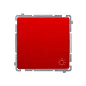 Wyłączniki światła i elektryczne - Kontakt Simon Przycisk Światło BASIC - czerwony - miniaturka - grafika 1