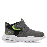 Buty dla chłopców - Trzewiki Skechers Cool Break 403784L/CCBK Szary - miniaturka - grafika 1