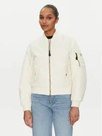 Kurtki damskie - Guess Jeans Kurtka bomber W5RL81 WHAA2 Écru Regular Fit - miniaturka - grafika 1