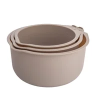 Inne artykuły do sprzątania - Zestaw 3 misek 1.5 l 2 l 3 l taupe - miniaturka - grafika 1
