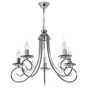 Inne Żyrandol LAMPA wisząca VEN W-N 1541/5 CR klasyczna OPRAWA świecznikowy zwis chrom VEN W-N 1541/5 CR - Lampy sufitowe - miniaturka - grafika 1