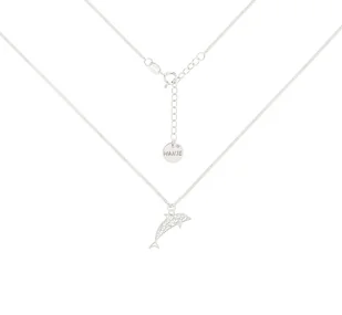 Srebrny choker pancerka z delfinem - Naszyjniki - miniaturka - grafika 1