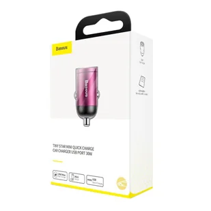 Baseus Baseus Tiny Star mini inteligentna ładowarka samochodowa USB 30W Quick Charge 3.0 różowy (VCHX-A04) hurtel-53288-0 - Ładowarki samochodowe - miniaturka - grafika 45
