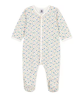 Śpiochy dla niemowląt - Petit Bateau Piżama Śpiąca Dobrze Dziewczynka, Biały Marshmallow/Multico, 0 miesi?cy - grafika 1